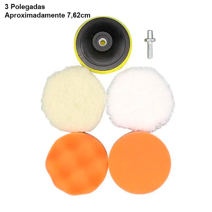 Conjunto Universal Discos Polimento Para Carro