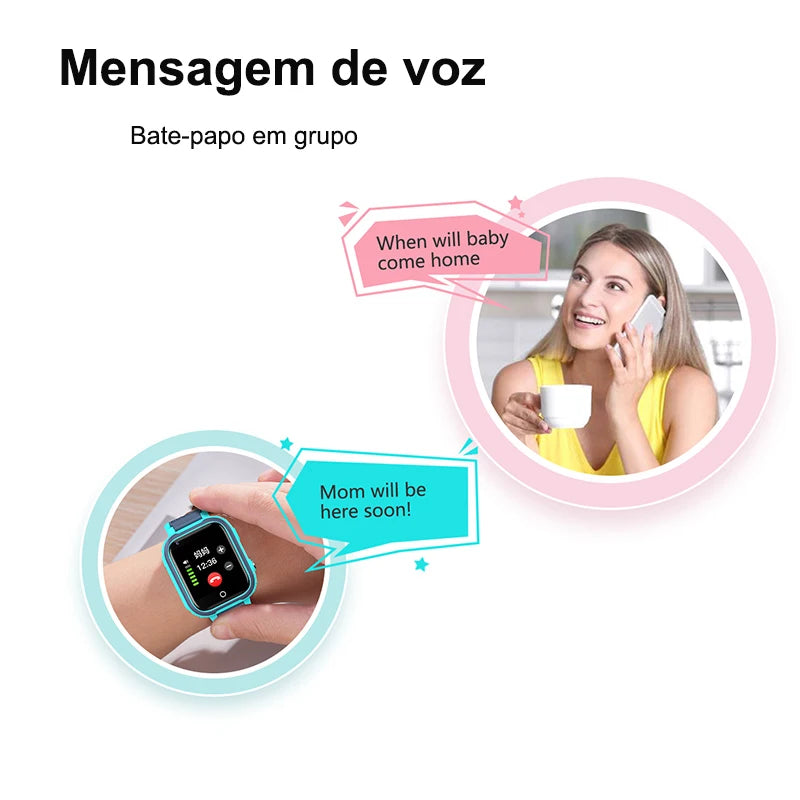 Relógio Infantil com Chamada de Vídeo e GPS – Segurança e Comunicação para Crianças.- ORIGINAL