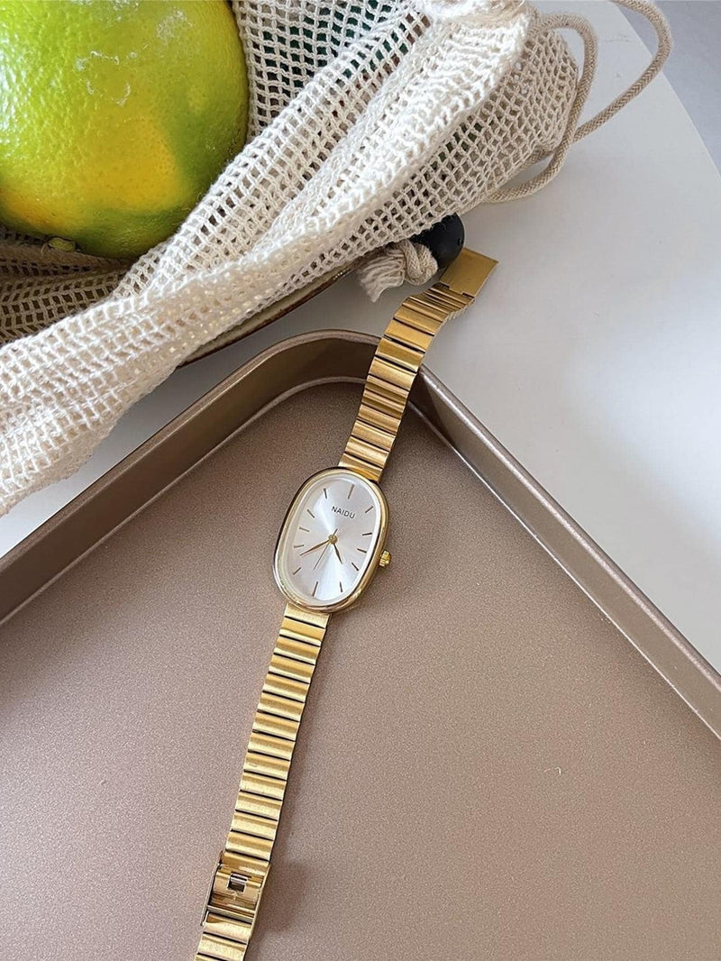 Relógio Feminino Dourado Minimalista Quartzo Eliz