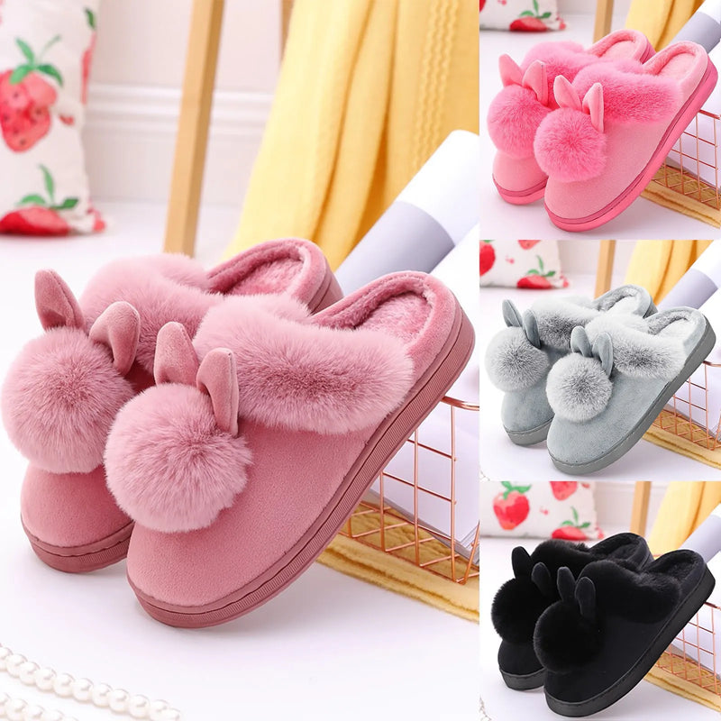 Pantufa Pompom  - Coelho de inverno