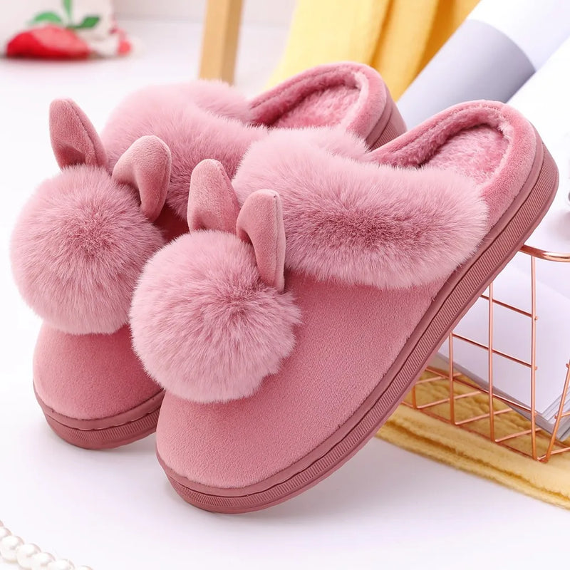 Pantufa Pompom  - Coelho de inverno