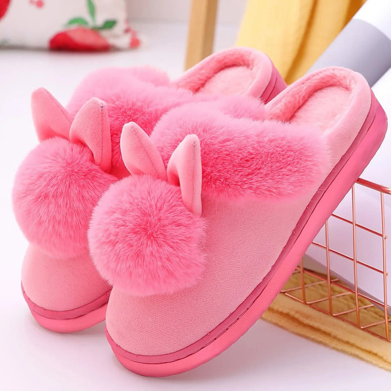 Pantufa Pompom  - Coelho de inverno