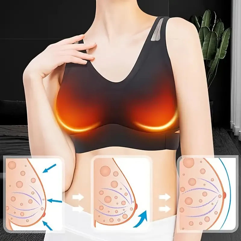 Vibrating Breast Enhancer Massager Bra